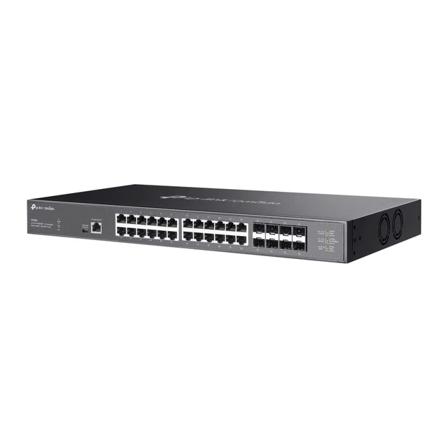 Alt view image 3 of 5 - SX3832 Omada 24-Port 10GBASE-T L2+ Managed Switch with 8 10GE SFP+ Slots