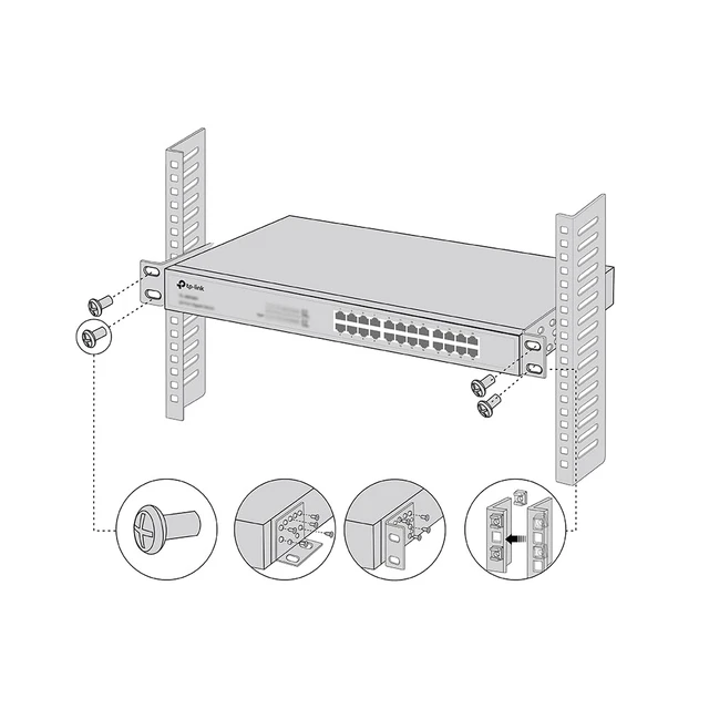 Alt view image 3 of 4 - RackMount Kit-19, Mounting Bracket 19-inch Rackmount Switches