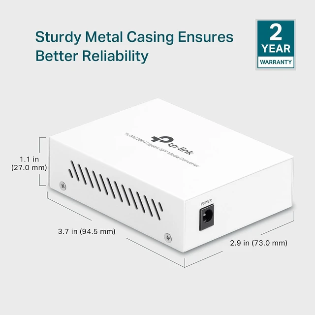 Alt view image 4 of 7 - Gigabit SFP to RJ45 Media Converter(TL-MC200)