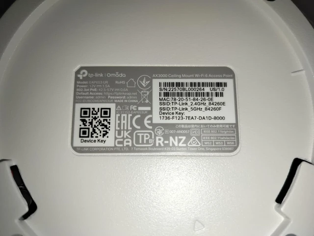Alt view image 5 of 5 - Omada AX3000 Ultra-Range Wireless Access Point, w/o DC Adapter(EAP653 UR)