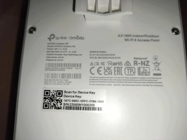 Alt view image 5 of 5 - Omada AX1800 High Density Outdoor Wireless Access Point(EAP625-Outdoor HD)
