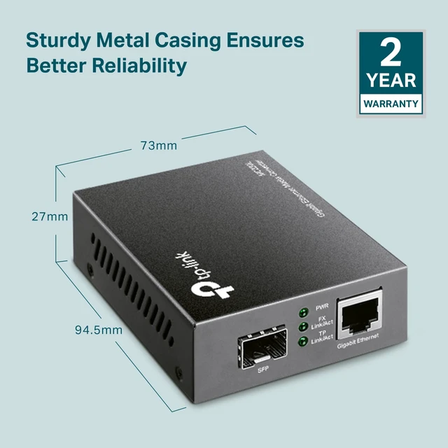 Alt view image 2 of 7 - Omada Gigabit SFP to RJ45 Media Converter(MC220L)