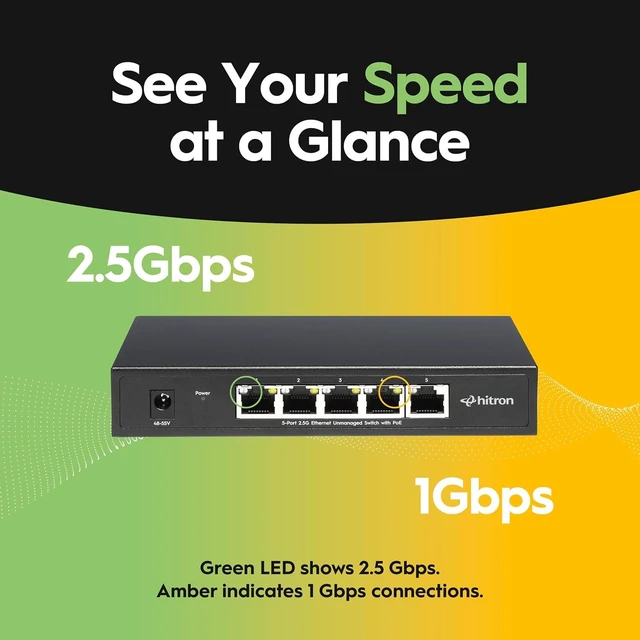 Alt view image 7 of 7 - APEX2105 5-Port 2.5G Ethernet Unmanaged PoE+ Switch 60W PoE, Fanless, Metal, Plug & Play