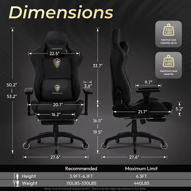 Alt view image 3 of 7 - Big and Tall Gaming Chair with Suede Fabric Breathable