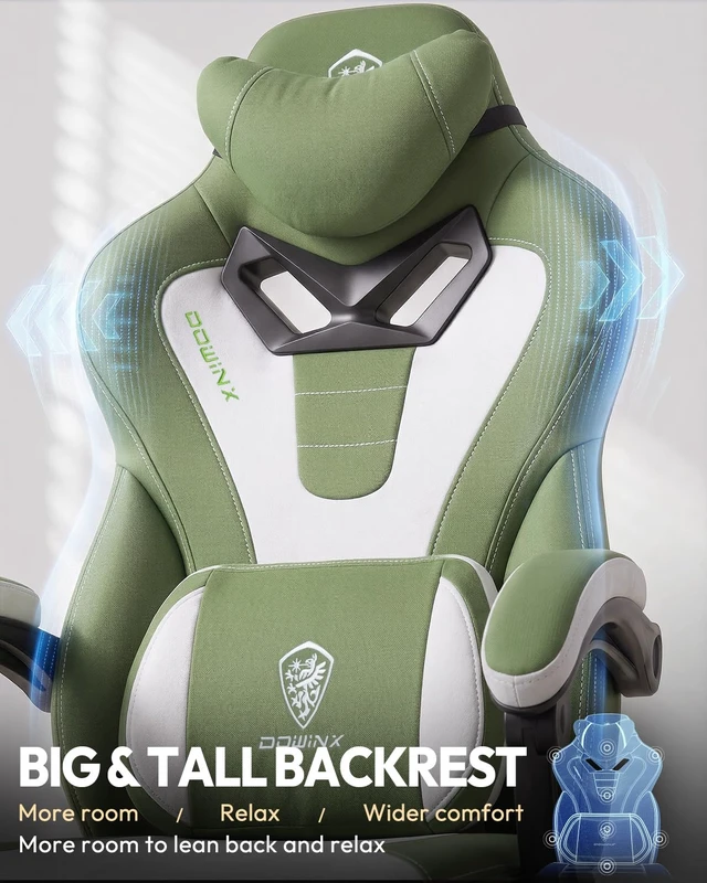 Alt view image 5 of 7 - Big and Tall Gaming Chair for Adults with Footrest, Massage Lumbar