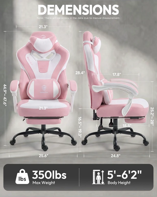 Alt view image 3 of 7 - Big and Tall Gaming Chair for Adults with Footrest, Massage Lumbar