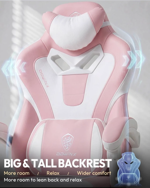 Alt view image 5 of 7 - Big and Tall Gaming Chair for Adults with Footrest, Massage Lumbar