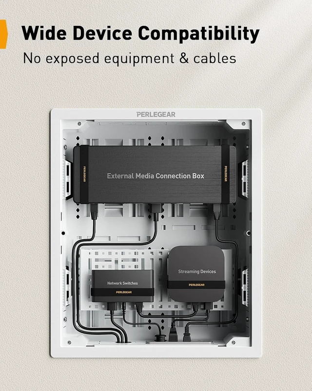 Alt view image 4 of 7 - 17 in-Wall Media Box, Electrical Box, Cable Management Kit