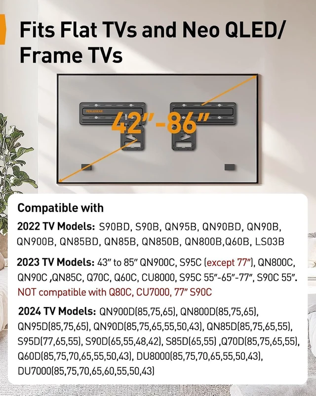 Ultra Slim TV Wall Mount 0.3 Low Profile for 43-86 inch TVs - Newegg.com