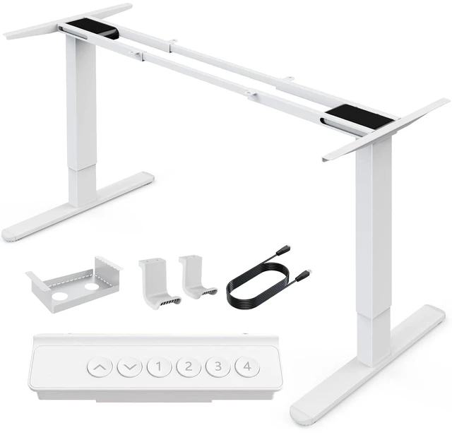 Main image of Dual Motor Electric Standing Desk Frame, 265 lb Capacity, Black