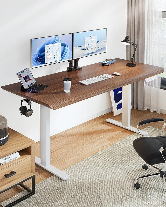 Alt view image 2 of 7 - Dual Motor Electric Standing Desk Frame, 265 lb Capacity, Black
