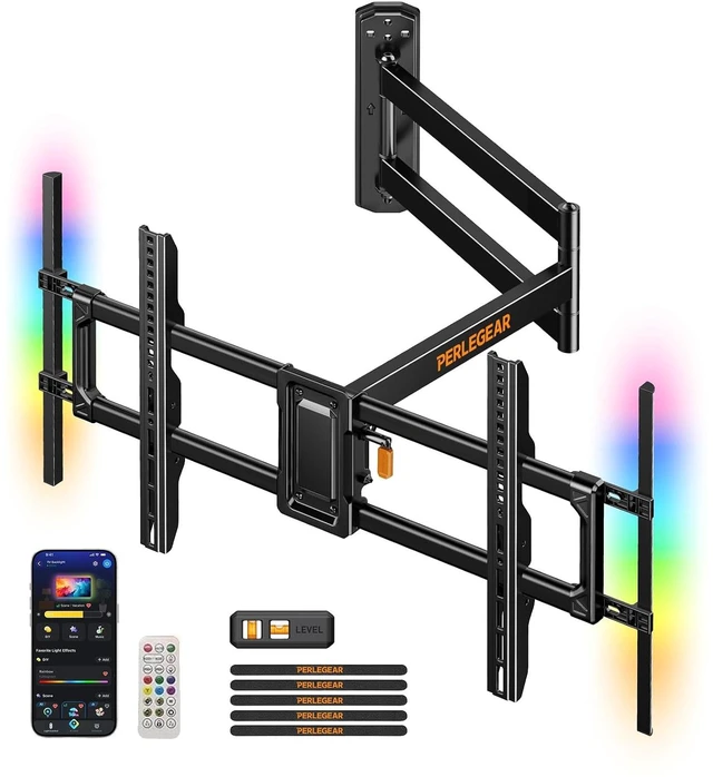 Main image of Corner TV Wall Mount Long Arm with LED Backlight for 39-75" TVs