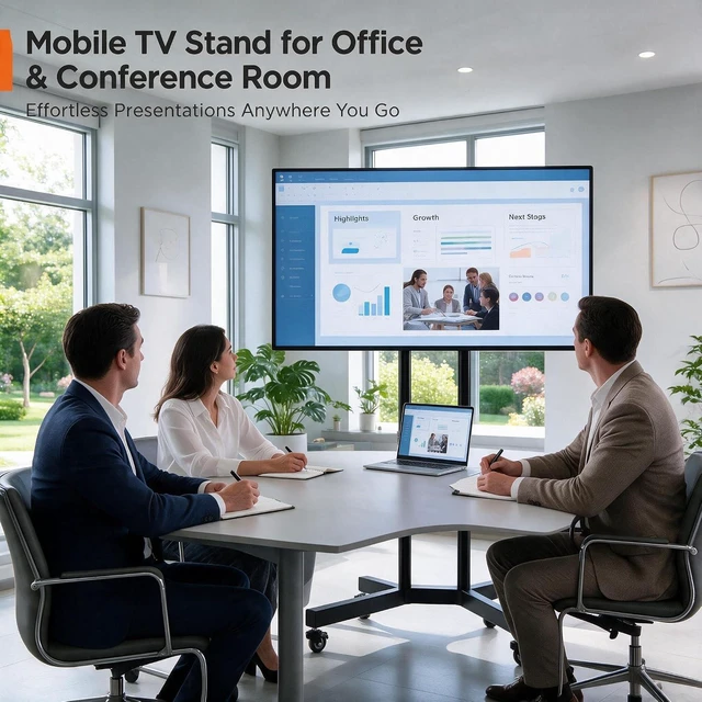 Alt view image 2 of 7 - Rolling TV Stand for 32-85 Inch Screens up to 154 lbs