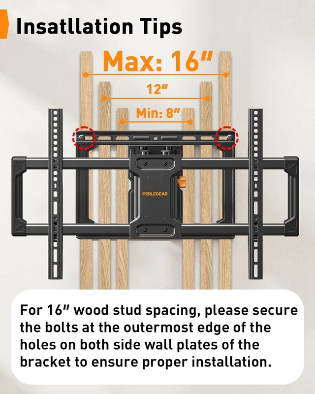 Alt view image 4 of 7 - UL Listed Full Motion TV Wall Mount for 42-90" TVs up to 132lbs