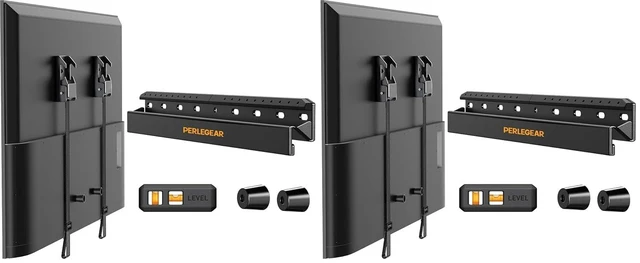 Main image of No Drill TV Wall Mount for Most 24-65 Inch TVs up to 100 lbs, Studless TV Mount, Drywall TV Bracket with Max VESA 400x400mm, No Stud, Easy Install, Low Profile, PGMT7 (Pack of 2)