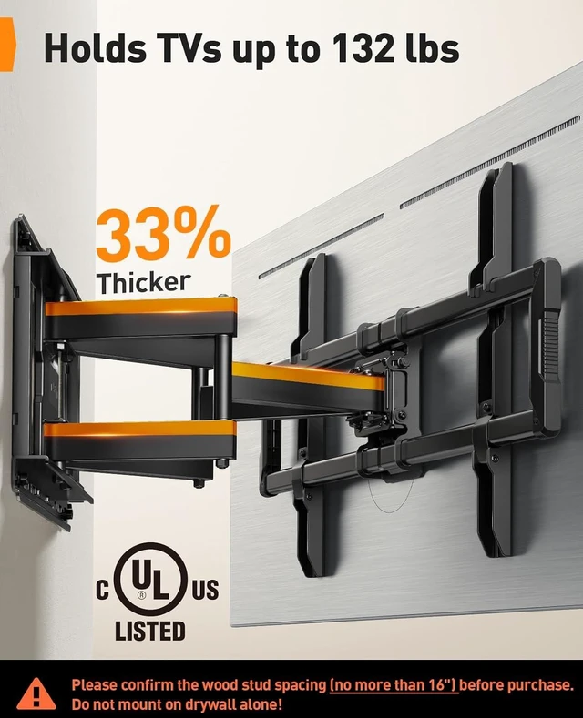 Alt view image 4 of 7 - TV Wall Mount Full Motion for 4297 inch TVs up to 132 lbs