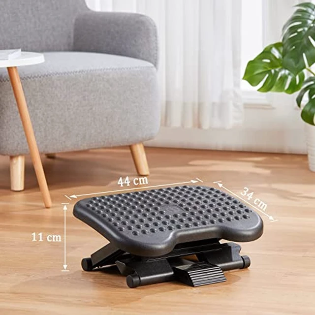 Alt view image 6 of 7 - Adjustable Foot Rest for Under Desk with Massage Surface and Tilt (Pack of 5)