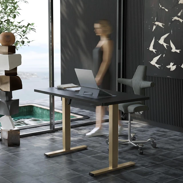 Alt view image 2 of 7 - 48x24 Inch Electric Standing Desk, Height Adjustable