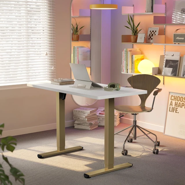 Alt view image 2 of 7 - 48x24 Inch Electric Standing Desk, Height Adjustable