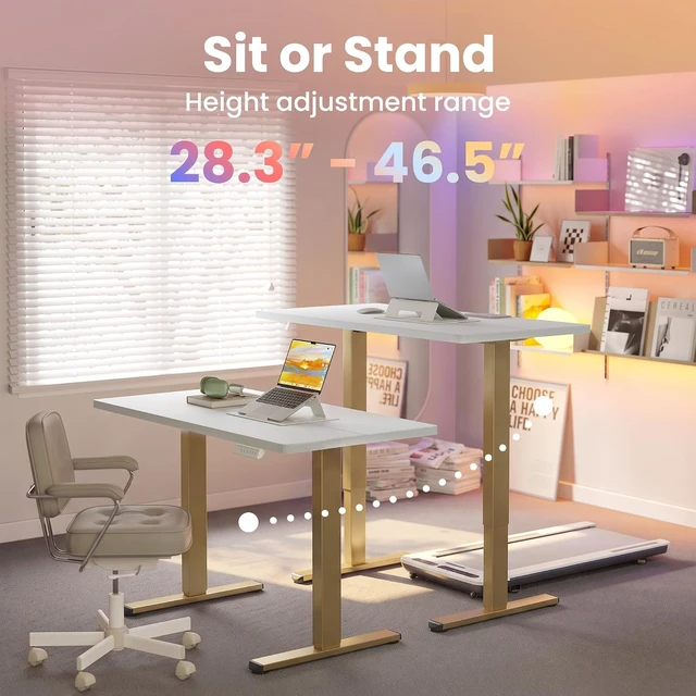 Alt view image 4 of 7 - 48x24 Inch Electric Standing Desk, Height Adjustable