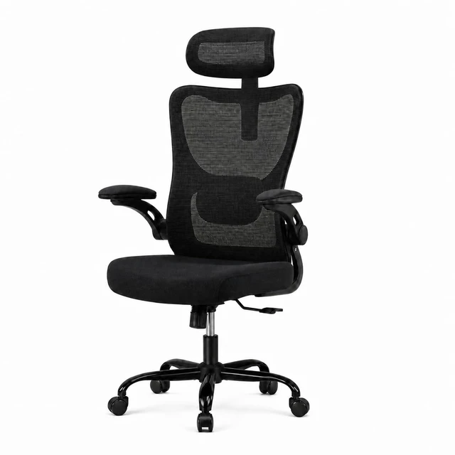 Alt view image 7 of 7 - Ergonomic Office Chair with 3D Armrests and Lumbar Support