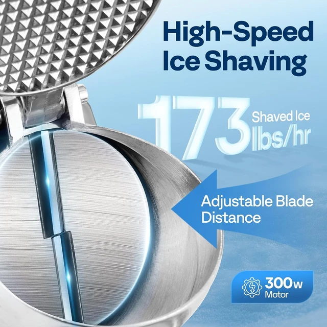 Alt view image 3 of 7 - Electric Ice Crusher Shaver Silver 173lbs/hr
