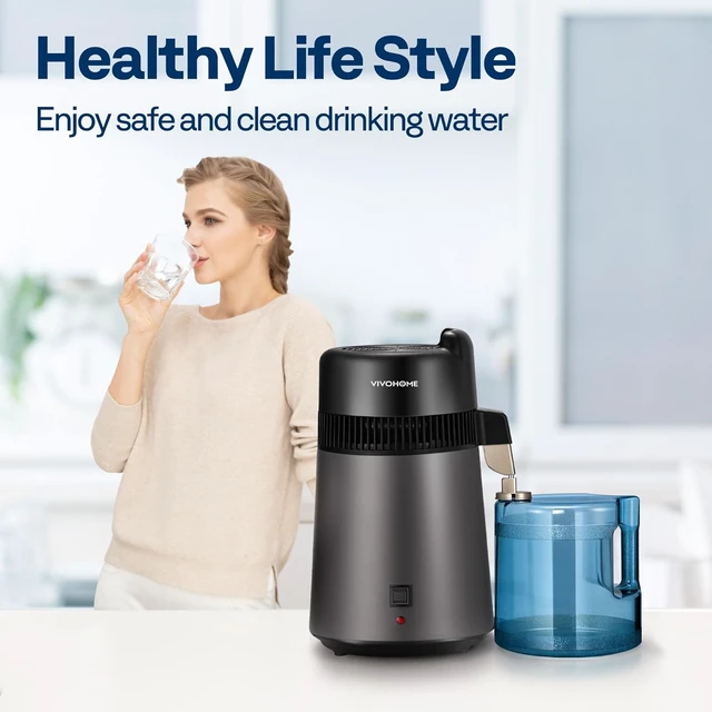 Alt view image 2 of 7 - 1.6 Gallon/6L 900W Water Distiller Countertop