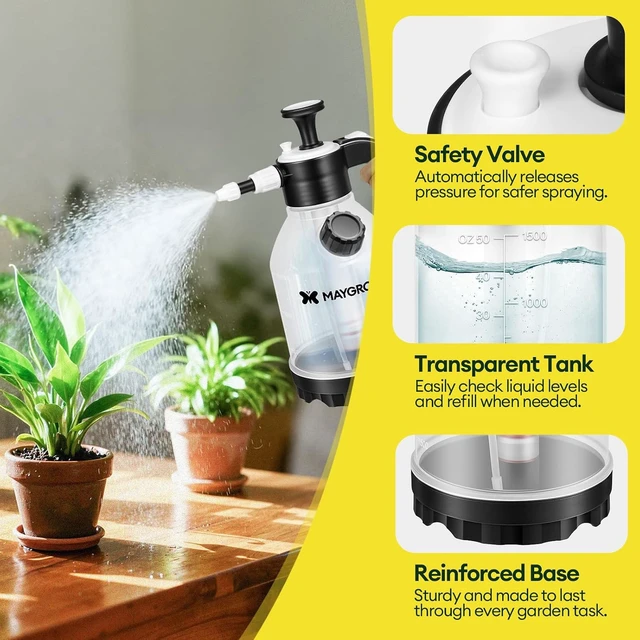 Alt view image 4 of 7 - 50oz Pump Sprayer, Hand Water Spray Bottle