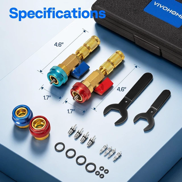 Alt view image 5 of 7 - R134a R1234yf R22 AC Valve Core Quick Remover Installer Tool Set