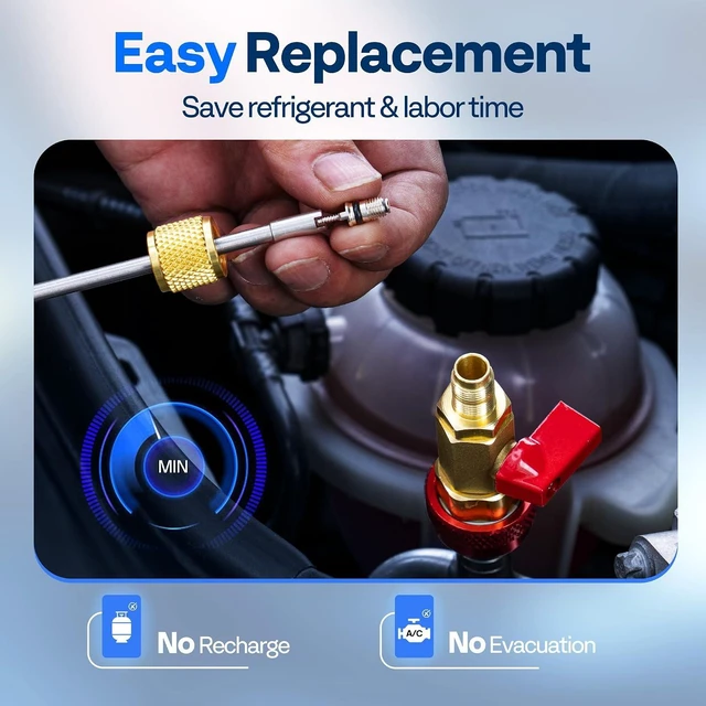 Alt view image 3 of 7 - R134a R1234yf R22 AC Valve Core Quick Remover Installer Tool Set