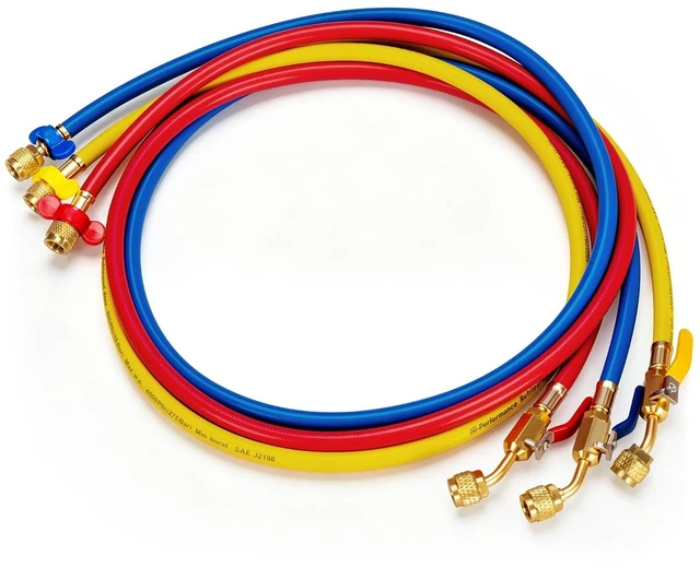 Main image of 5 ft R410A HVAC Refrigerant Hoses with Compact Ball Valve