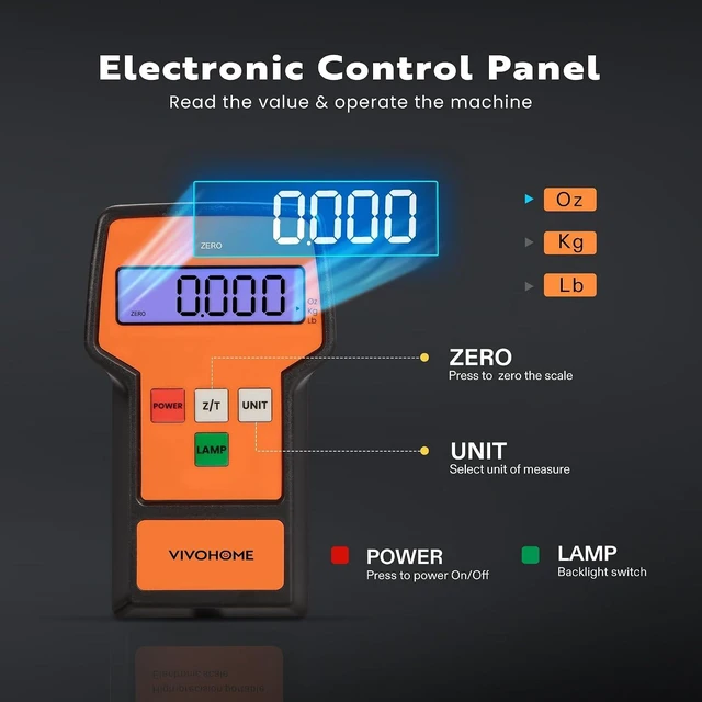 Alt view image 4 of 7 - 220 LBS High Precision Electronic Digital Refrigerant Scale HVAC