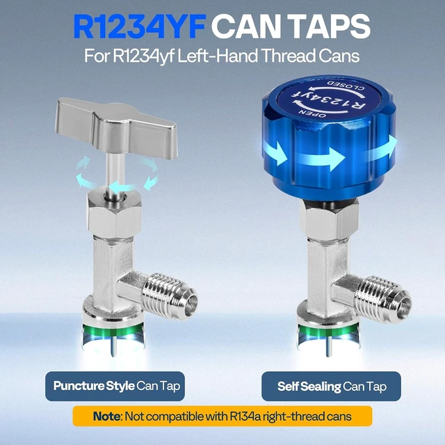 Alt view image 5 of 7 - R1234yf Adapter Tool Kit with Quick Couplers and Can Taps