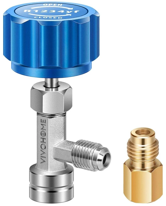 Main image of R1234yf Self Sealing Can Tap Valve with Tank Adapter