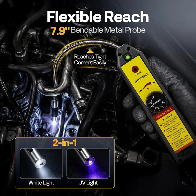 Alt view image 4 of 7 - HVAC Refrigerant Freon Leak Detector with LED Light