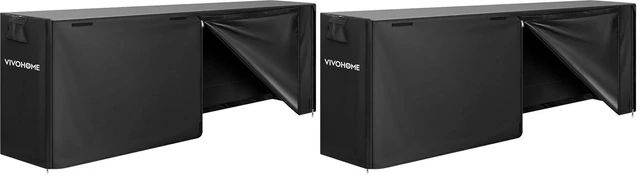 Main image of 8ft Waterproof Log Rack Cover, Heavy Duty 600D Oxford Outdoor Firewood Storage Cover with Zipper and Hook Loop Tape (Log Rack not Included) (Pack of 2)