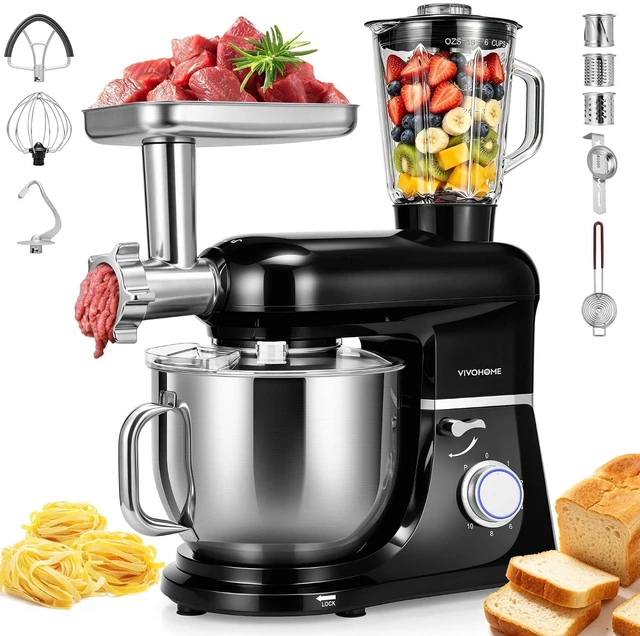 Main image of 6-in-1 Stand Mixer, 8.5-Quart Tilt-Head Mixer, 10 Speeds, Black