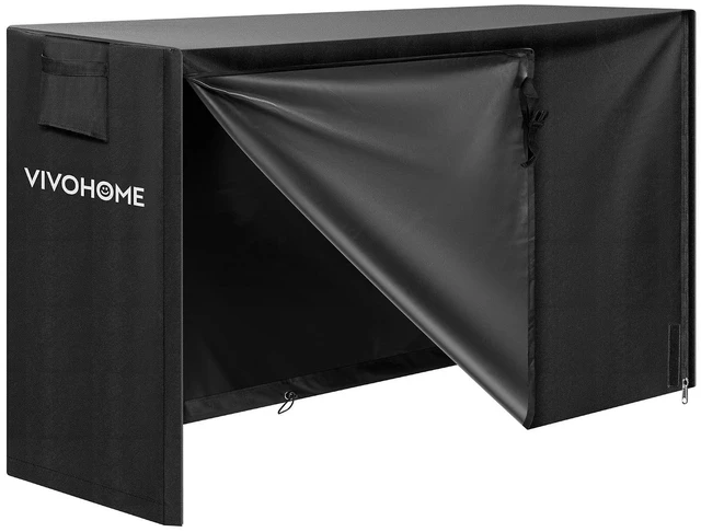 Main image of 6ft Waterproof Outdoor Firewood Log Rack Cover, Black