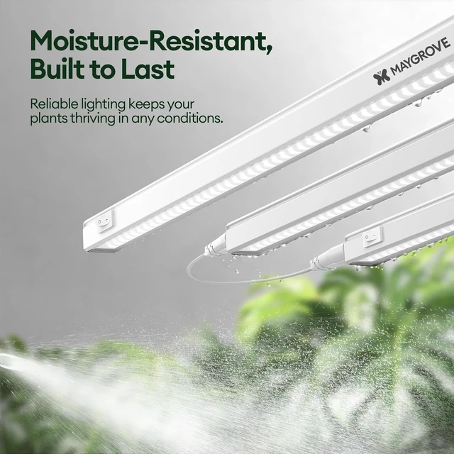 Alt view image 6 of 7 - Grow Lights for Indoor Plants, Sunlike Full Spectrum 5000K 1FT LED Growing Lamp 28W (4 x 7W), T5 Grow Light Strip for Seed Starting, Vegetables, Linkable, White, 4-Pack