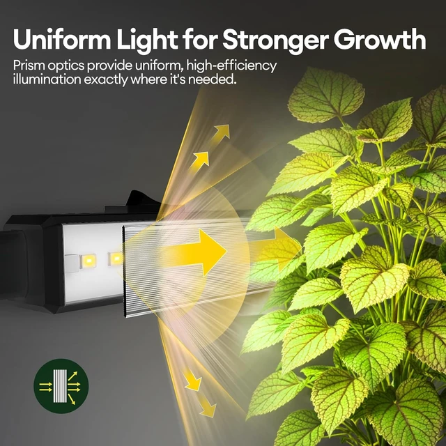 Alt view image 4 of 7 - Grow Lights for Indoor Plants, Sunlike Full Spectrum 5000K 2FT LED Growing Lamp 60W (4 x 15W), T5 Grow Light Strip for Seed Starting, Vegetables, Linkable, Black, 4-Pack
