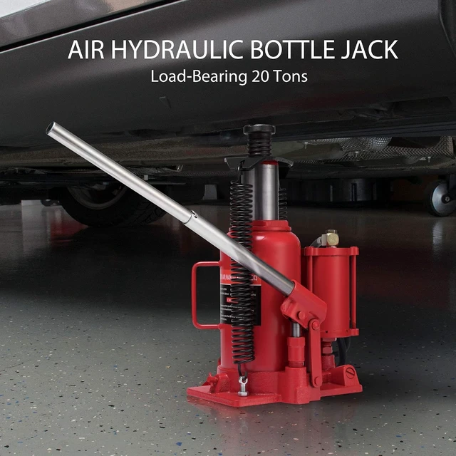 Alt view image 2 of 7 - 20 Ton Pneumatic Air Hydraulic Bottle Jack with Manual Hand Pump
