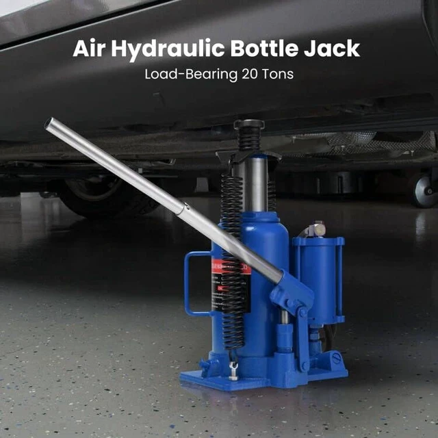 Alt view image 2 of 7 - 20 Ton Pneumatic Air Hydraulic Bottle Jack with Manual Hand Pump
