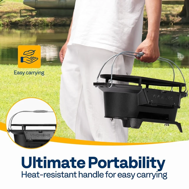Alt view image 4 of 7 - Oval Cast Iron Grill with Interchangeable Grates & Griddle
