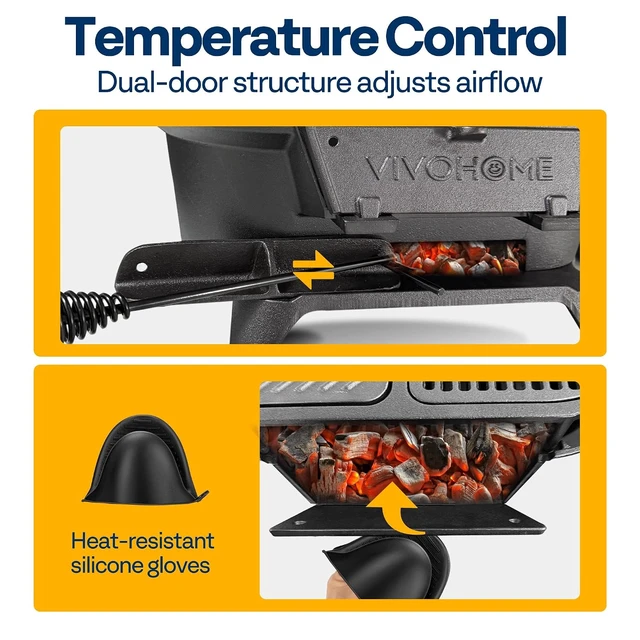 Alt view image 5 of 7 - Oval Cast Iron Grill with Interchangeable Grates & Griddle