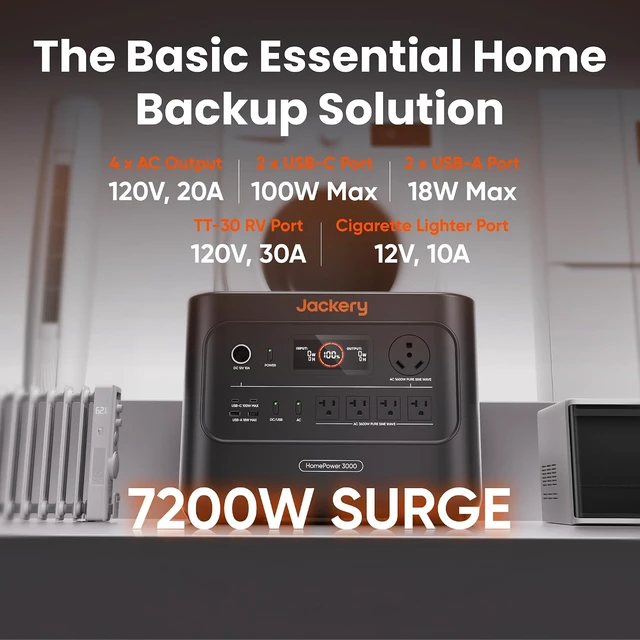 Alt view image 5 of 7 - HomePower 3000 and Hand Truck, 3072Wh, 3600W AC Output