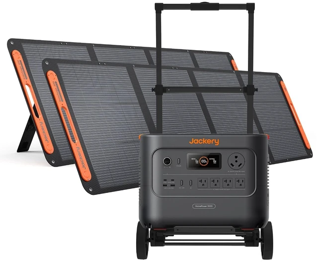 Main image of HomePower 3000 and Hand Truck & 2x200W, 3072Wh, 3600W AC Output