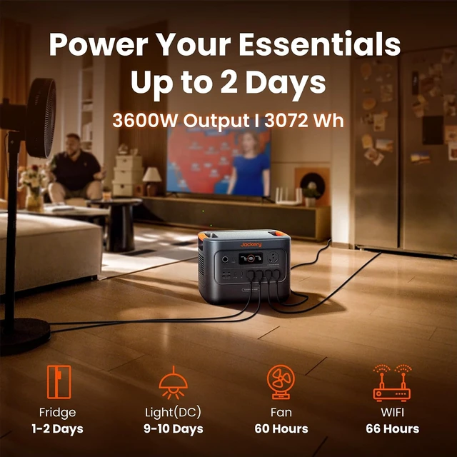 Alt view image 2 of 7 - HomePower 3000 and Hand Truck, 3072Wh, 3600W AC Output