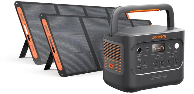 Main image of HomePower 2000 Plus v2 and 2x200W Solar Panels,2048Wh,2400W Output