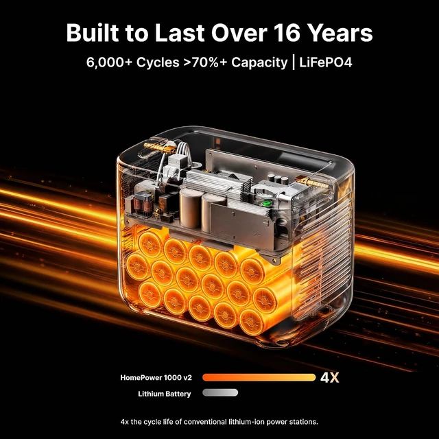 Alt view image 3 of 7 - HomePower 1000 v2 Power Station, HP1000V2