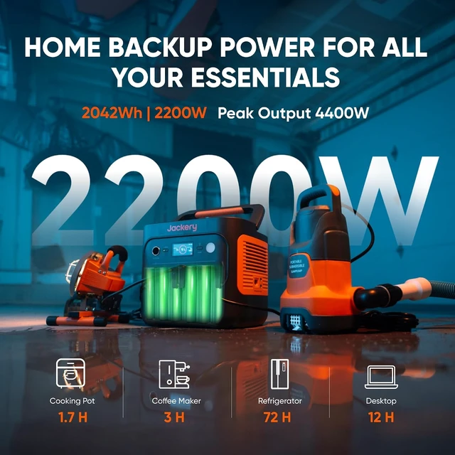 Alt view image 2 of 7 - Explorer 2000 v2 Power Station & Carrying Bag, 2042Wh, 2200W Output
